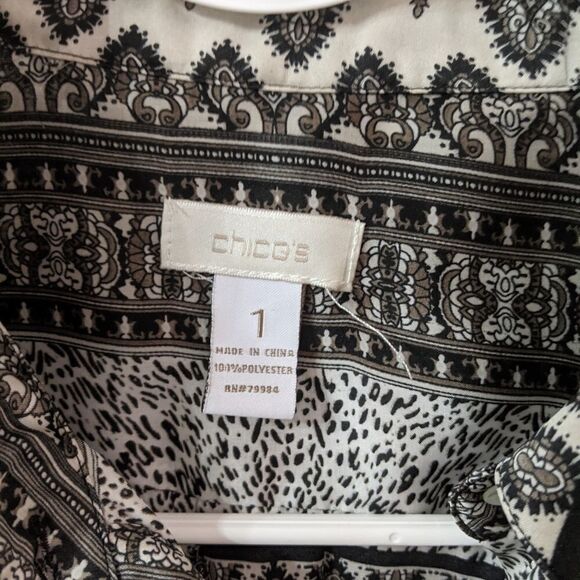 Chico's silky blouse size M - Picture 2 of 3